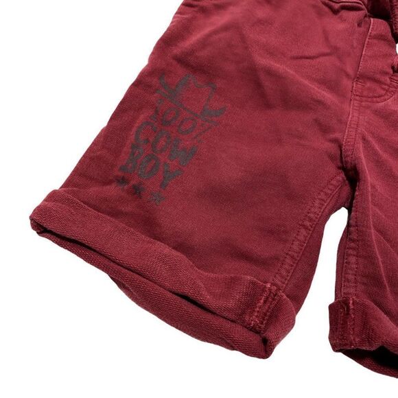 Souris Mini Cowboy Pull On Shorts Burgundy - Picture 2 of 3